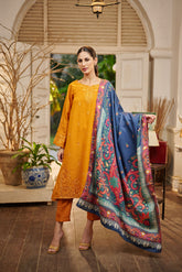 ACRYLIC ORANGE KHADDAR  3PCS